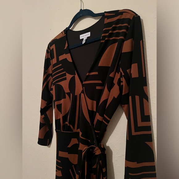 Susan Graver Black and Brown Midi Dress - Picture 7 of 9